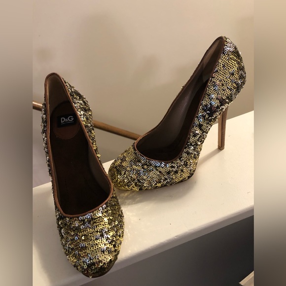 DOLCE & GABANNA sequin heels great condition size 39 or 9 - Picture 3 of 8